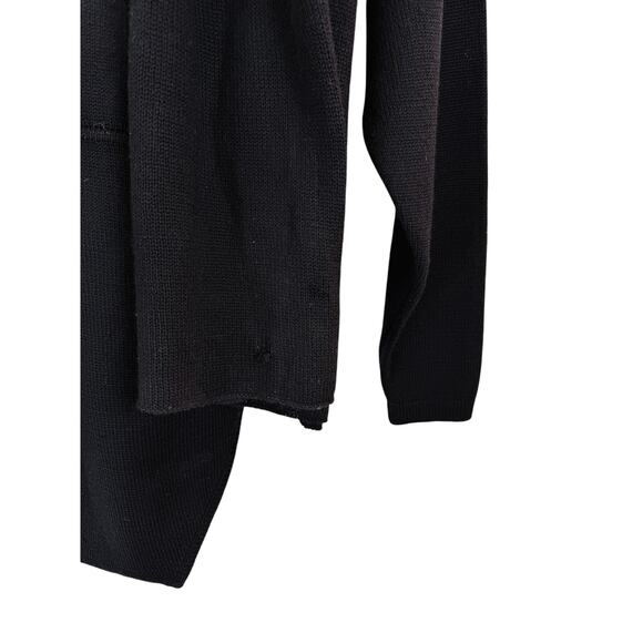 VTG St John Knit Bodysuit Top Womens M Black 80s Long Slvd Scarf Flaw Rare NWT - Picture 9 of 10